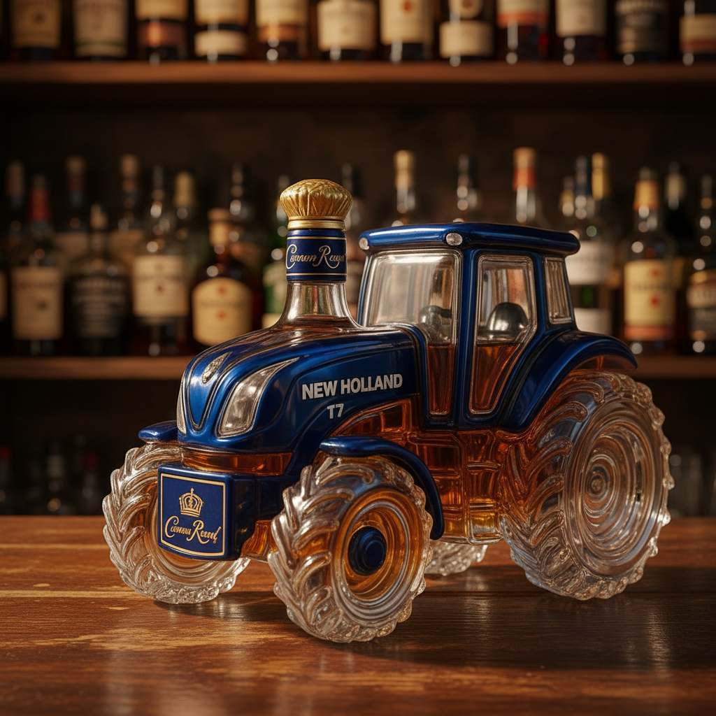 דקנטר וויסקי בדגם טרקטור New Holland T7